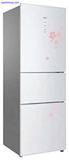 HAIER FROST FREE 332 L TRIPLE DOOR REFRIGERATOR (HRB-386WFG, WHITE FLORAL)