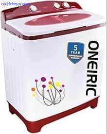 ONEIRIC 7.5 KG SEMI-AUTOMATIC TOP LOADING WASHING MACHINE WITH 2+5 YEAR WARRANTY (RED-WHITE)