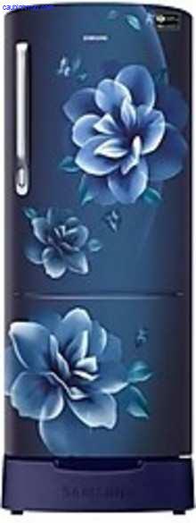 SAMSUNG 230 L DIRECT COOL SINGLE DOOR 3 STAR (2020) REFRIGERATOR WITH BASE DRAWER  (CAMELLIA BLUE, RR24T287YCU