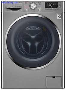 LG 9 KG INVERTER FULLY-AUTOMATIC FRONT LOADING WASHER DRYER (F4J8VHP2SD.AESPEIL, LUXURY SILVER)