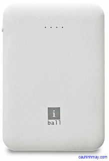 IBALL IB-5000LPS 5000MAH POWER BANK, DUAL USB OUTPUT (WHITE)