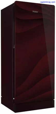 HAIER 195 LITRES 4 STAR SINGLE DOOR REFRIGERATOR, WAVE GLASS RED HRD-1954PWG-E