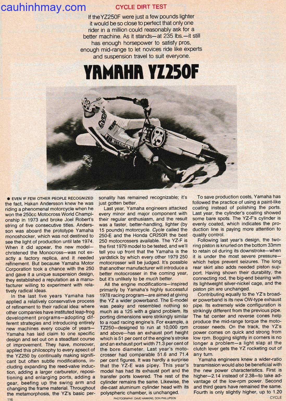 1979 YAMAHA YZ 250  - cauhinhmay.com