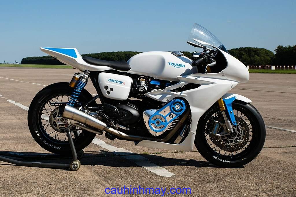 TRIUMPH THRUXTON R! SUPERCHARGED THE WHITE BIKE