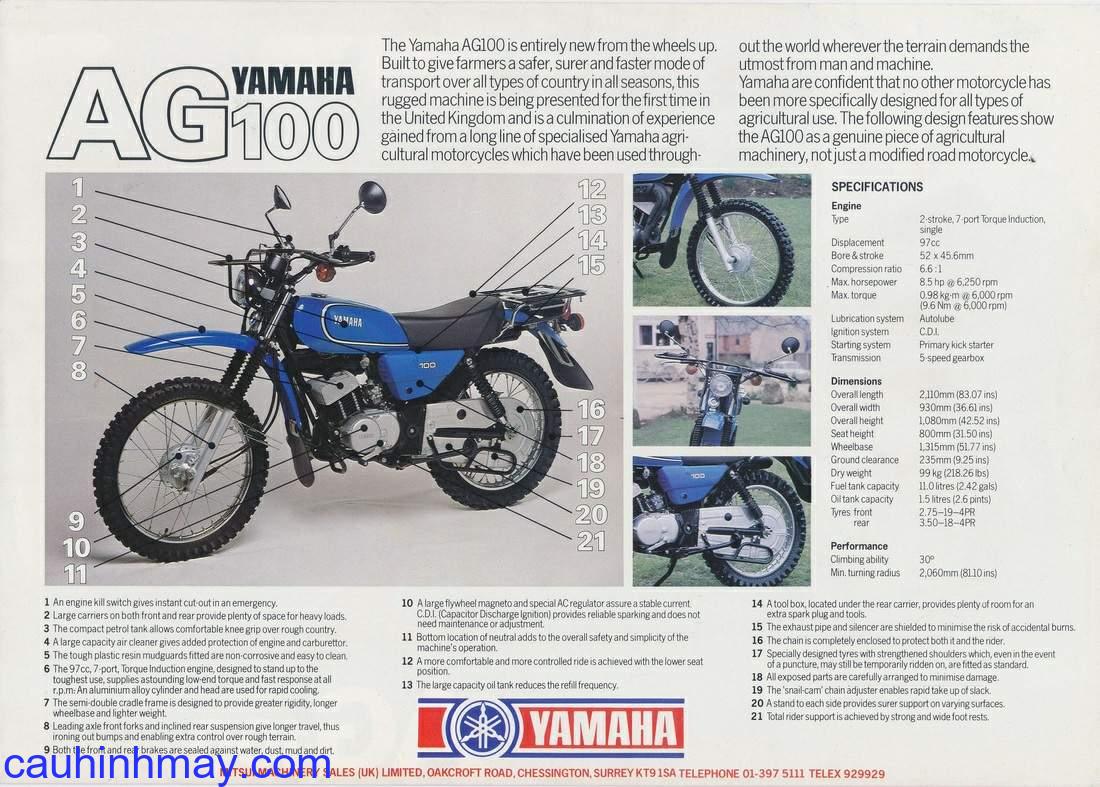 YAMAHA AG 100 - cauhinhmay.com