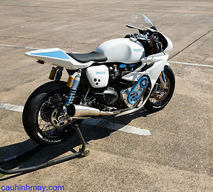 TRIUMPH THRUXTON R! SUPERCHARGED THE WHITE BIKE - cauhinhmay.com