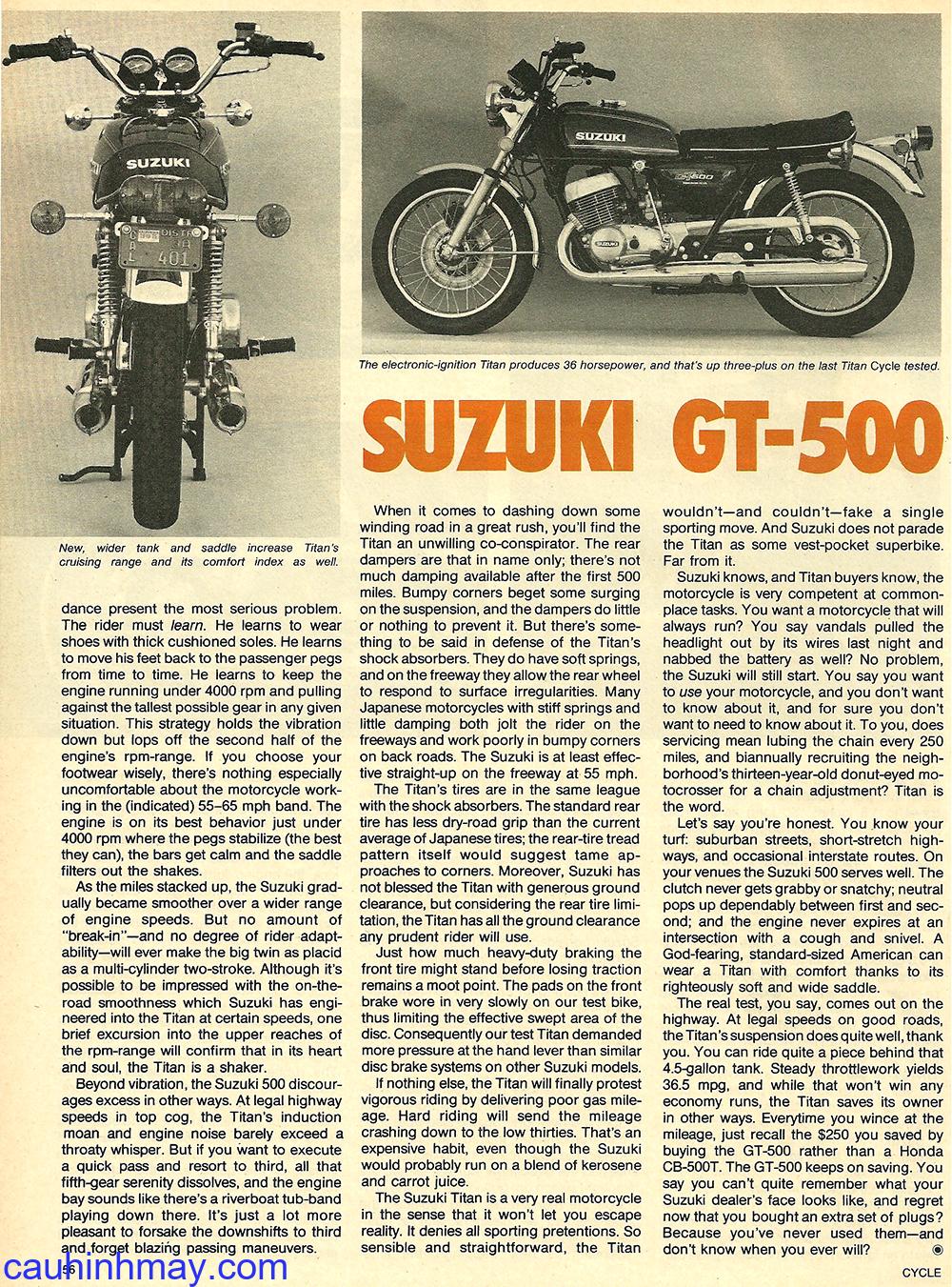 SUZUKI GT 500 - cauhinhmay.com
