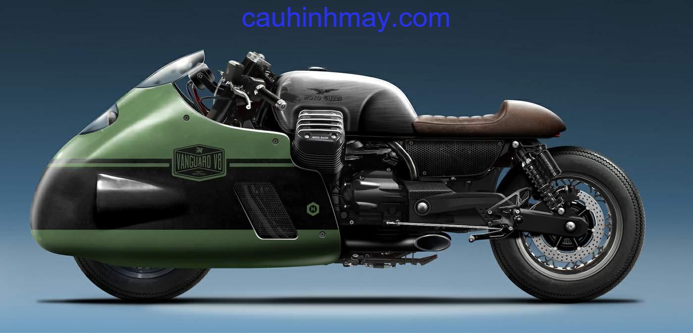 VANGUARD MOTO GUZZI V8 HOMAGE DESIGN BY GANNET DESIGN MADE BY NUMBNUT 
MOTORCYCLES
