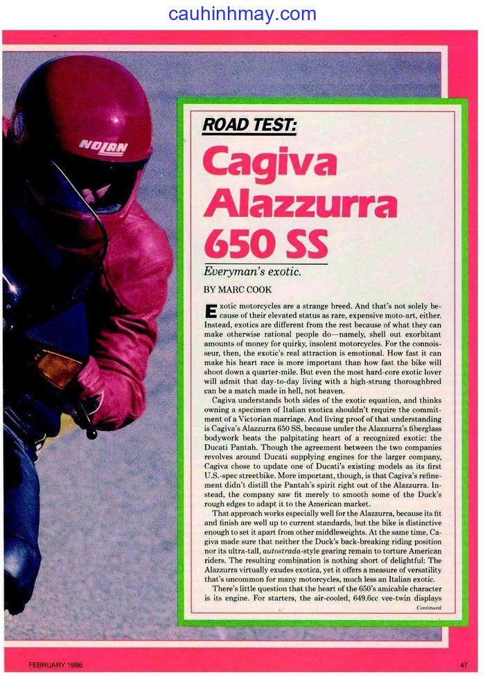 CAGIVA ALAZZURRA 650GT - cauhinhmay.com