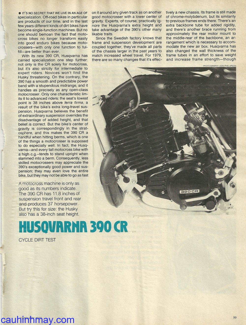 1979 HUSQVARNA 390CR - cauhinhmay.com