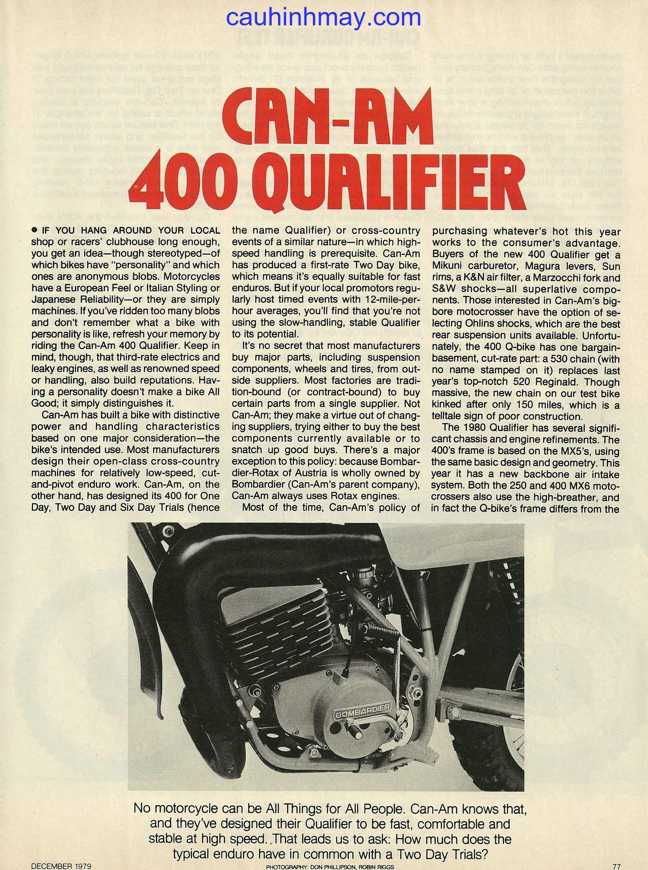 1980 CAN AM 400 QUALIFIER - cauhinhmay.com