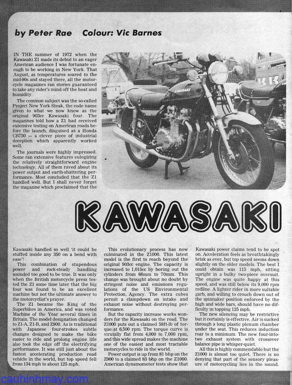 KAWASAKI Z 1000 A1 / KZ1000 - cauhinhmay.com