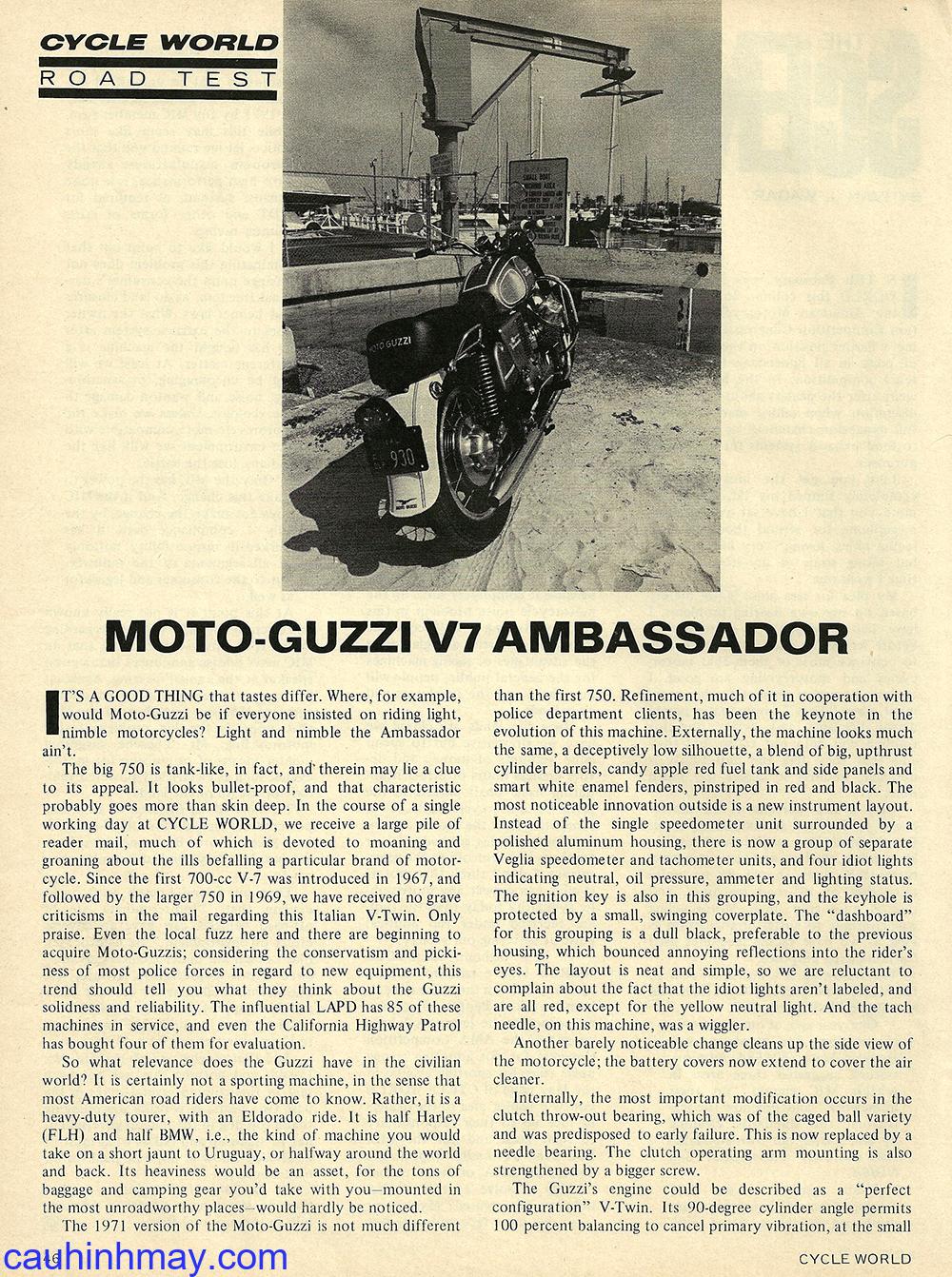 MOTO GUZZI V-7 750 AMBASSADOR - cauhinhmay.com