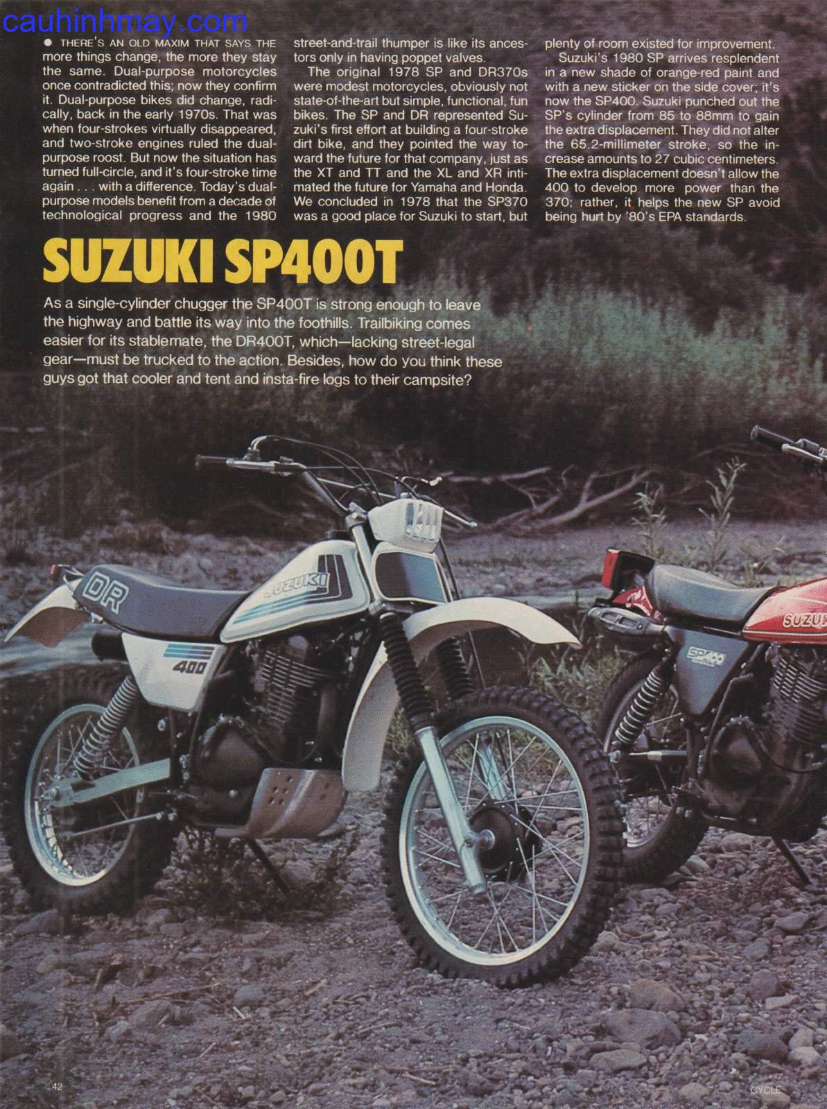 1980  SUZUKI SP 400T - cauhinhmay.com