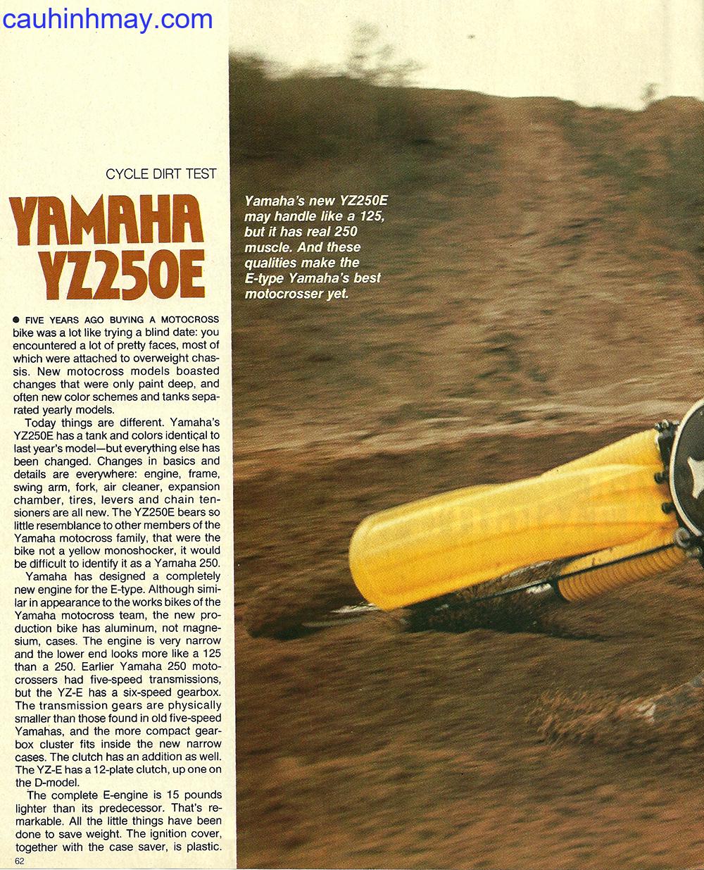 1978 YAMAHA YZ 250  - cauhinhmay.com
