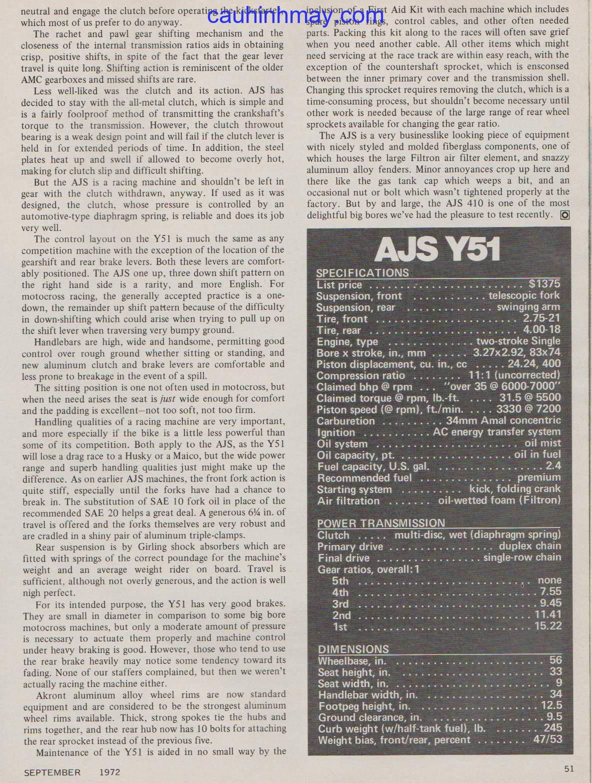 1972 AJS Y51 MOTOCROSS  - cauhinhmay.com