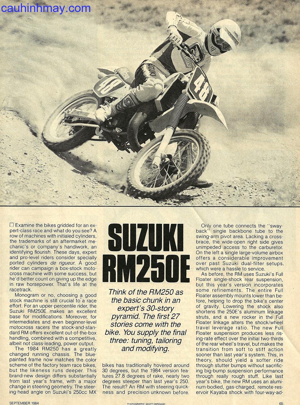 1984  SUZUKI RM 250 - cauhinhmay.com