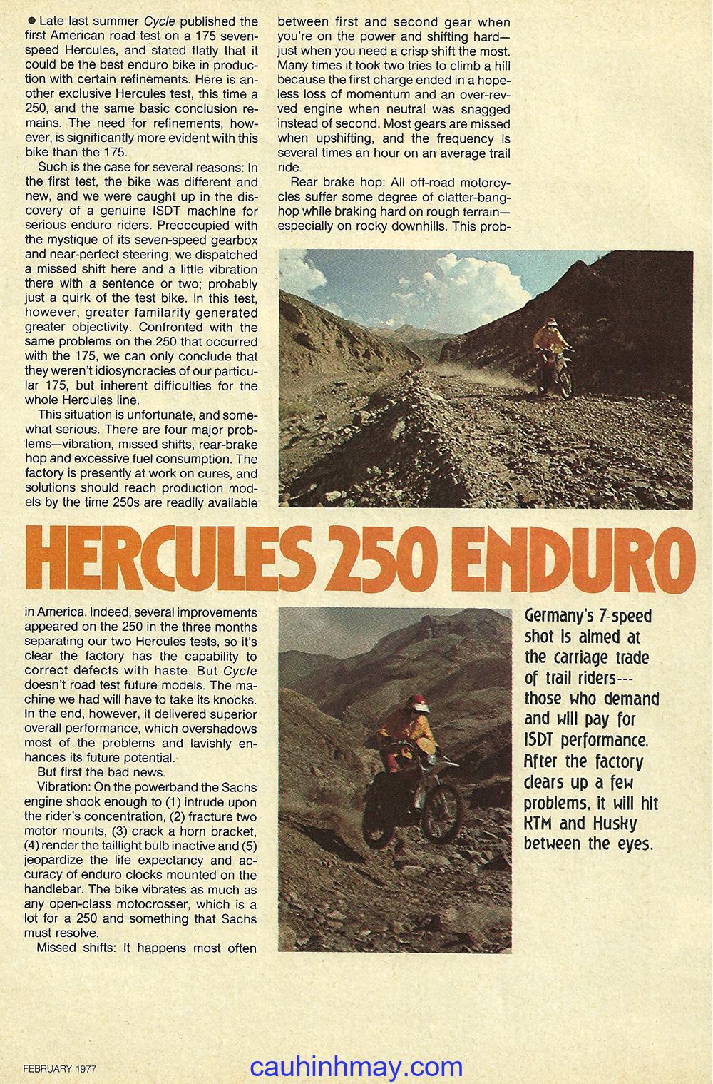 HERCULES 250 ENDURO  - cauhinhmay.com