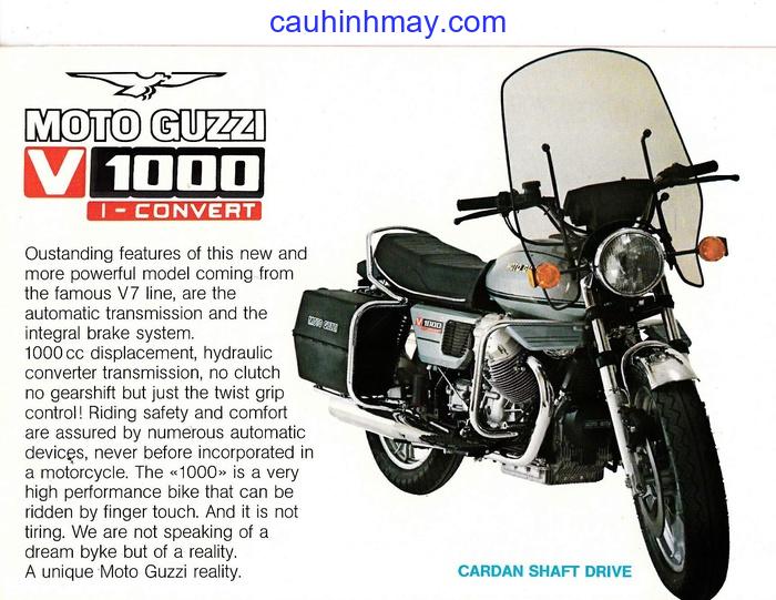MOTO GUZZI V1000 I CONVERT - cauhinhmay.com