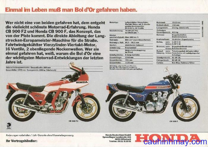 HONDA CB 900F2-B BOL D'OR - cauhinhmay.com