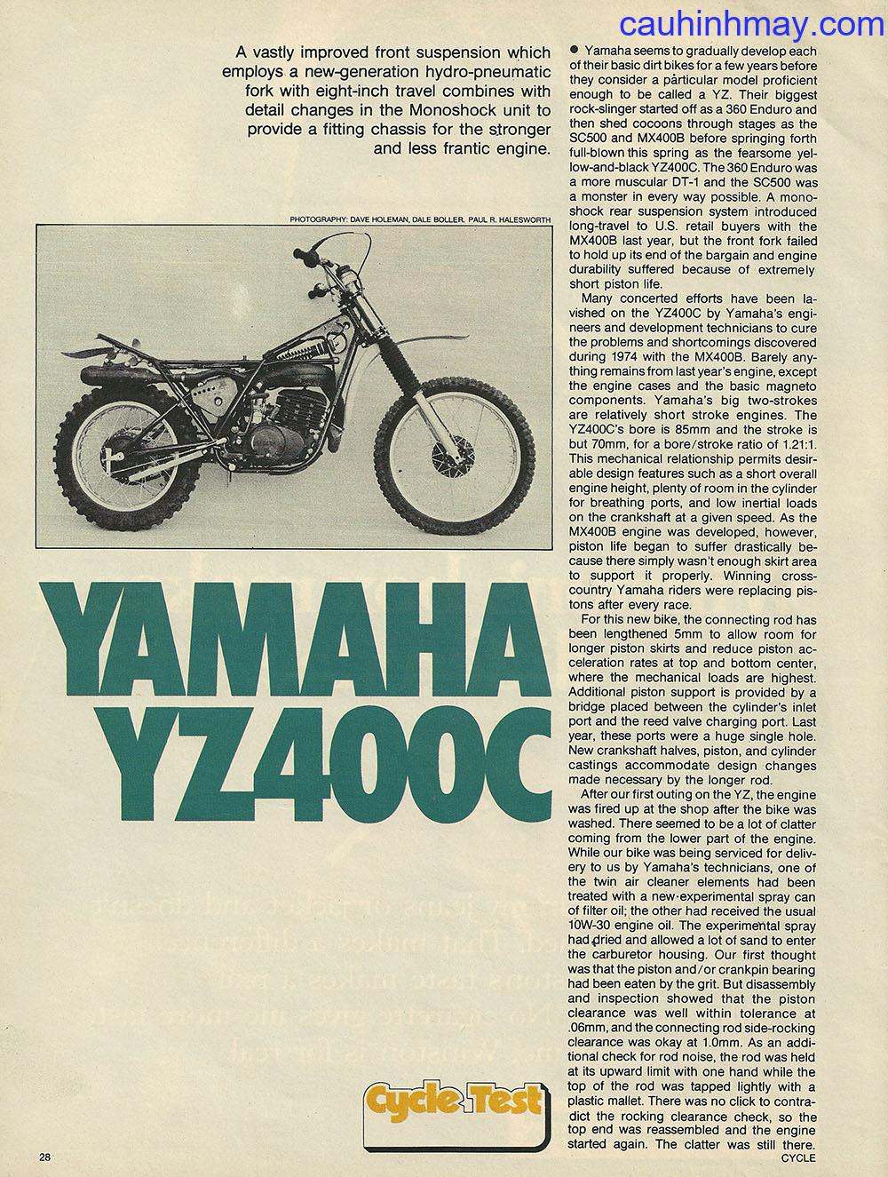 1976 YAMAHA YZ 400C - cauhinhmay.com