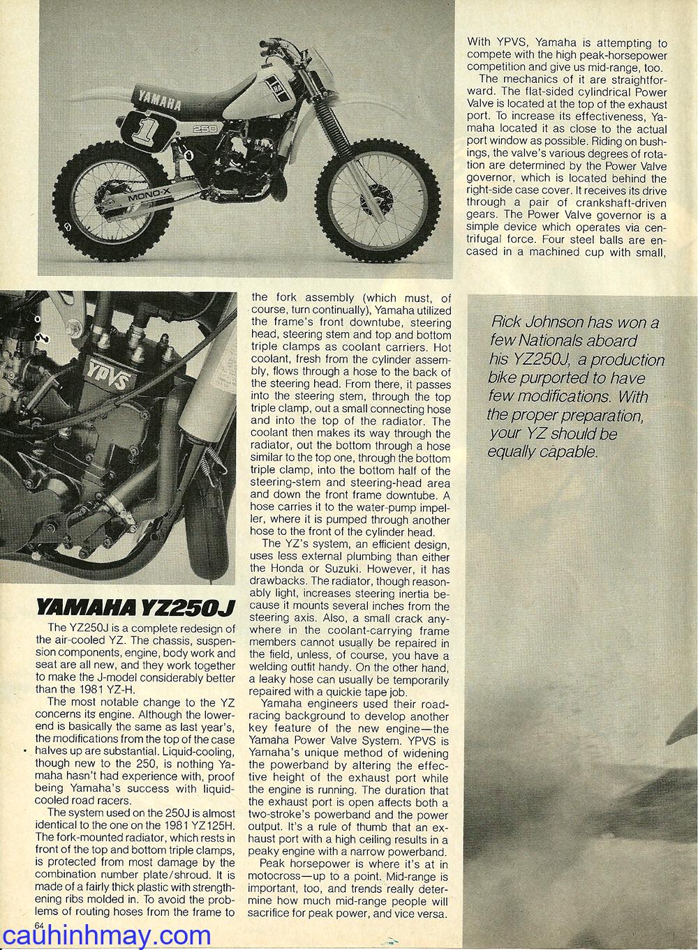 1982 YAMAHA YZ 250  - cauhinhmay.com