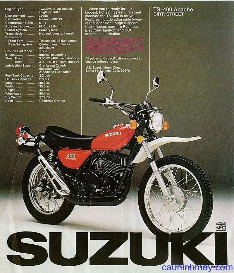 SUZUKI TS 400 APACHE / HUSTLER - cauhinhmay.com