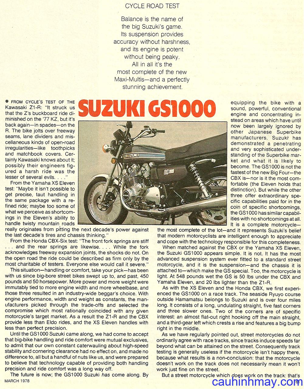 SUZUKI GS 1000 - cauhinhmay.com