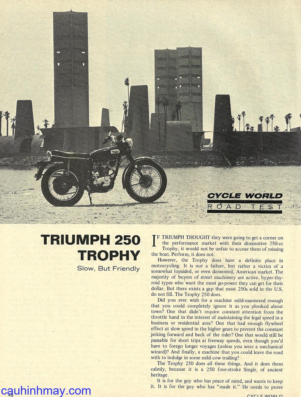 TRIUMPH TR25W TROPHY (250 TROPHY) - cauhinhmay.com