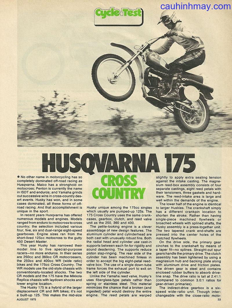 1975 HUSQVARNA 175CR - cauhinhmay.com