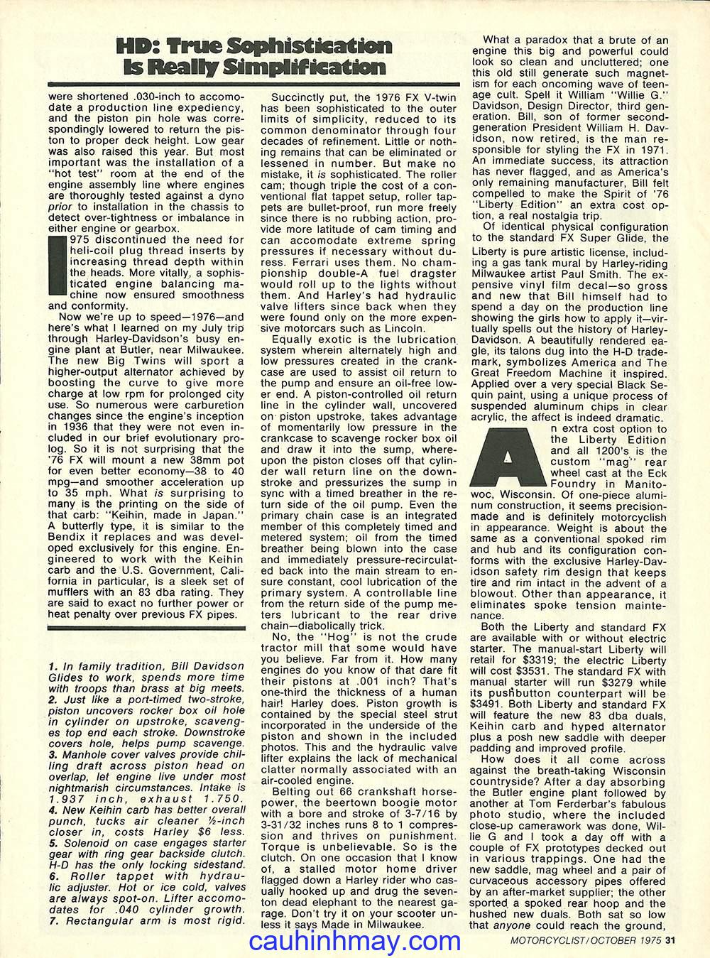 1976 HARLEY DAVIDSON SUPER GLIDE LIBERTY EDITION  - cauhinhmay.com